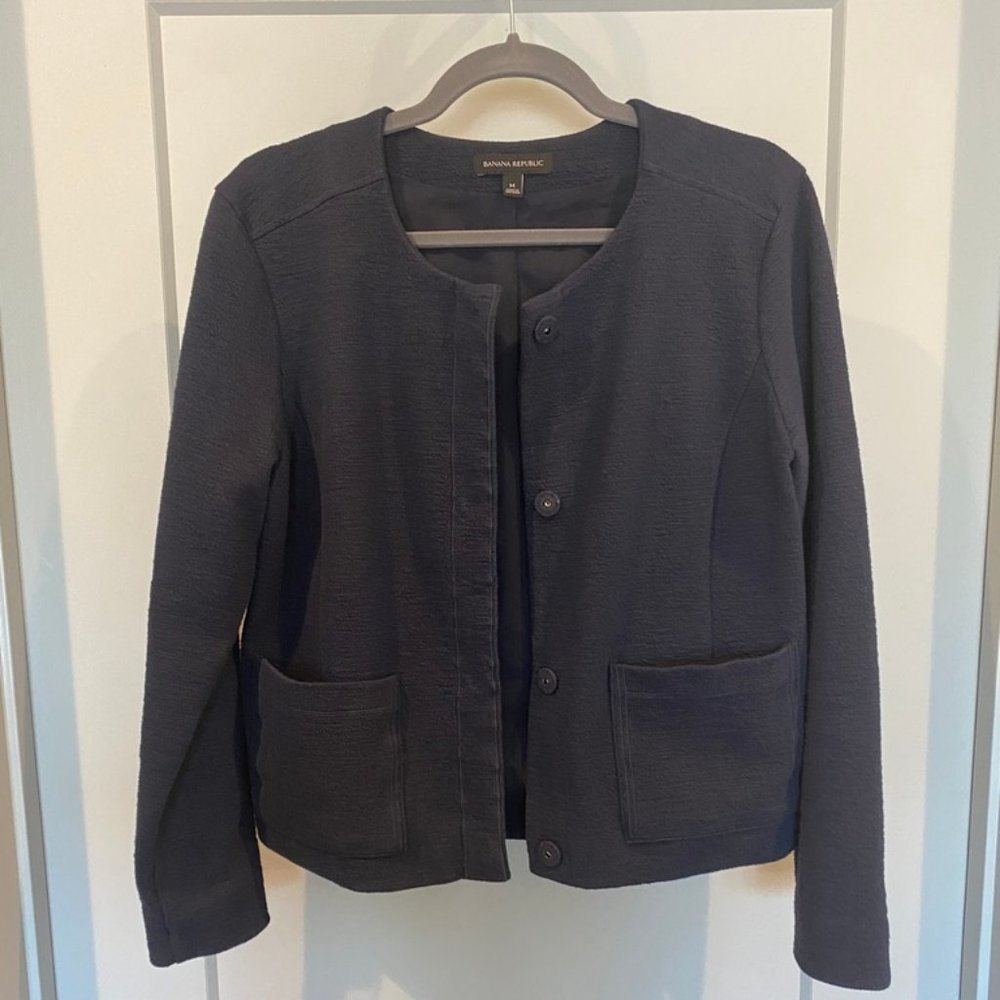 Banana Republic Navy Snap Jacket